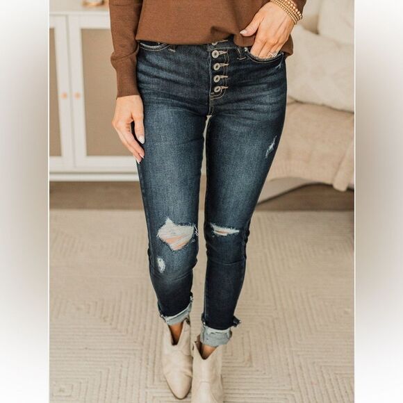 KanCan Button Fly Estilo skinny Jeans size 25 - Picture 1 of 11